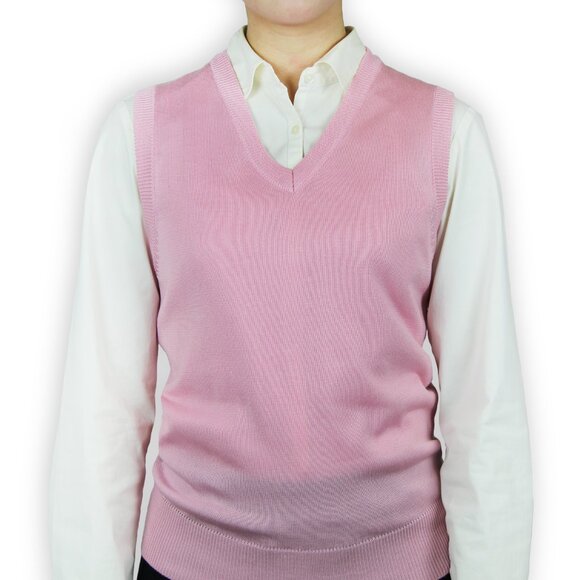 Womens Solid Sweater Vest - Picture 5 of 7